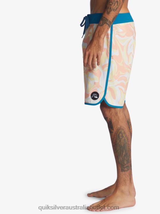 Quiksilver Men SurfSilk Scallop 19 Boardshorts H2N4B1499 peach pink