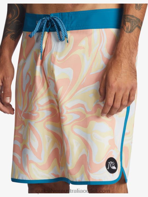 Quiksilver Men SurfSilk Scallop 19 Boardshorts H2N4B1499 peach pink