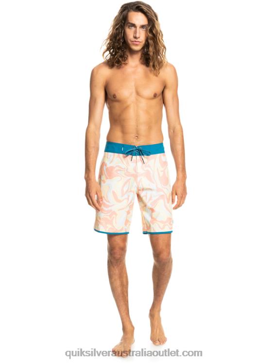 Quiksilver Men SurfSilk Scallop 19 Boardshorts H2N4B1499 peach pink