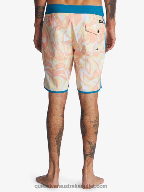 Quiksilver Men SurfSilk Scallop 19 Boardshorts H2N4B1499 peach pink