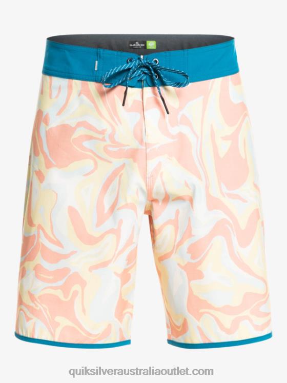 Quiksilver Men SurfSilk Scallop 19 Boardshorts H2N4B1499 peach pink