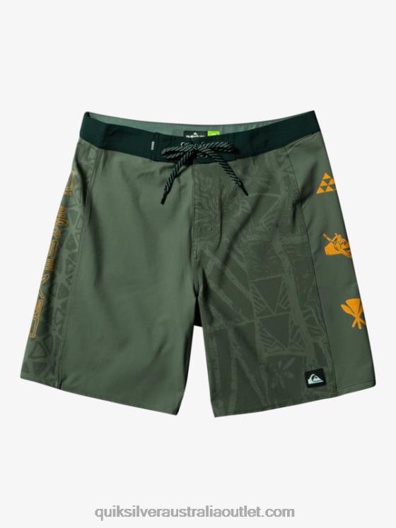 Quiksilver Men Surfsilk Arch Hawaii 19 Boardshorts H2N4B638 thyme