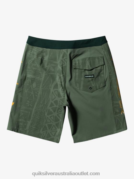 Quiksilver Men Surfsilk Arch Hawaii 19 Boardshorts H2N4B638 thyme