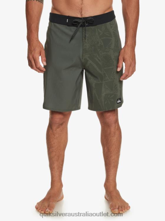Quiksilver Men Surfsilk Arch Hawaii 19 Boardshorts H2N4B638 thyme