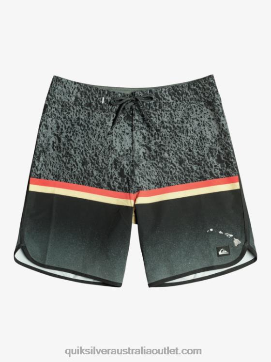 Quiksilver Men Surfsilk Division Scallop 19 Boardshorts H2N4B1395 black