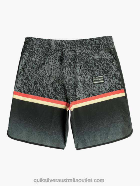 Quiksilver Men Surfsilk Division Scallop 19 Boardshorts H2N4B1395 black