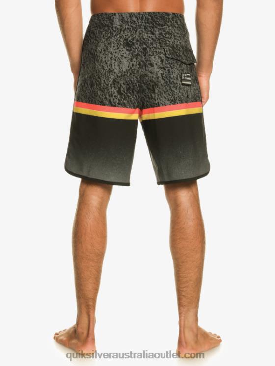 Quiksilver Men Surfsilk Division Scallop 19 Boardshorts H2N4B1395 black