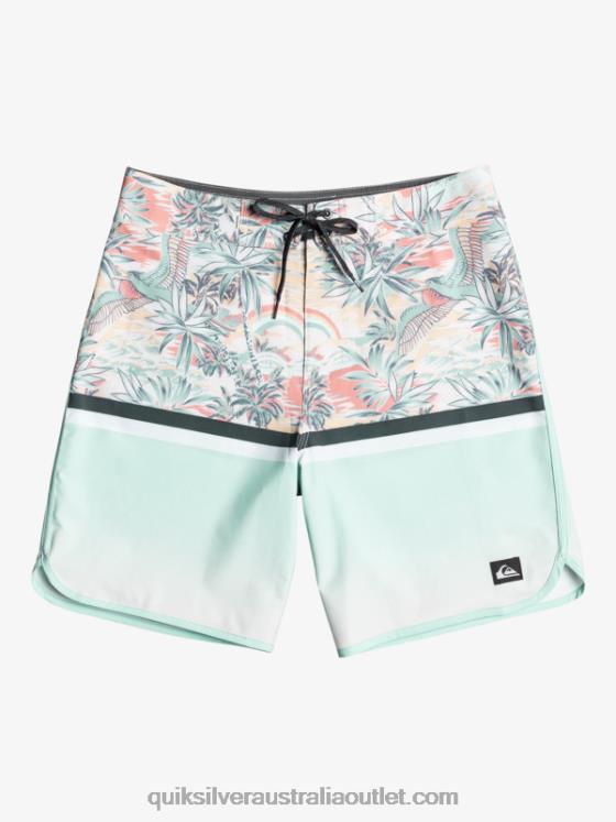 Quiksilver Men Surfsilk Division Scallop 19 Boardshorts H2N4B1396 sky blue