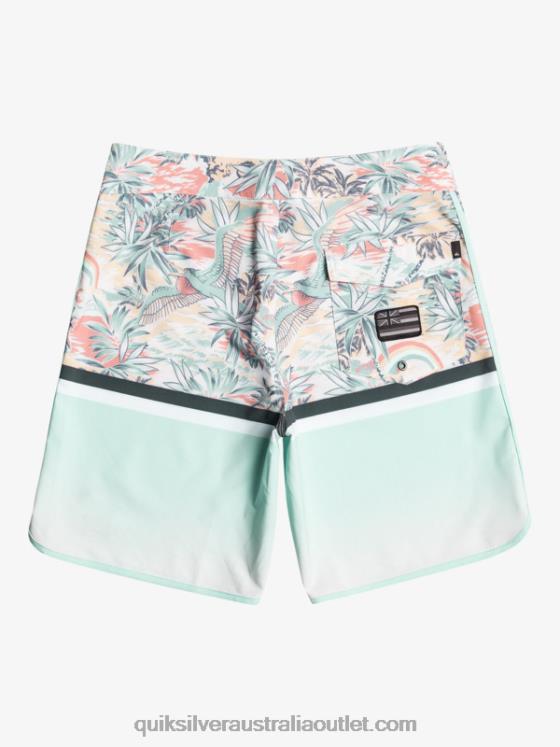 Quiksilver Men Surfsilk Division Scallop 19 Boardshorts H2N4B1396 sky blue