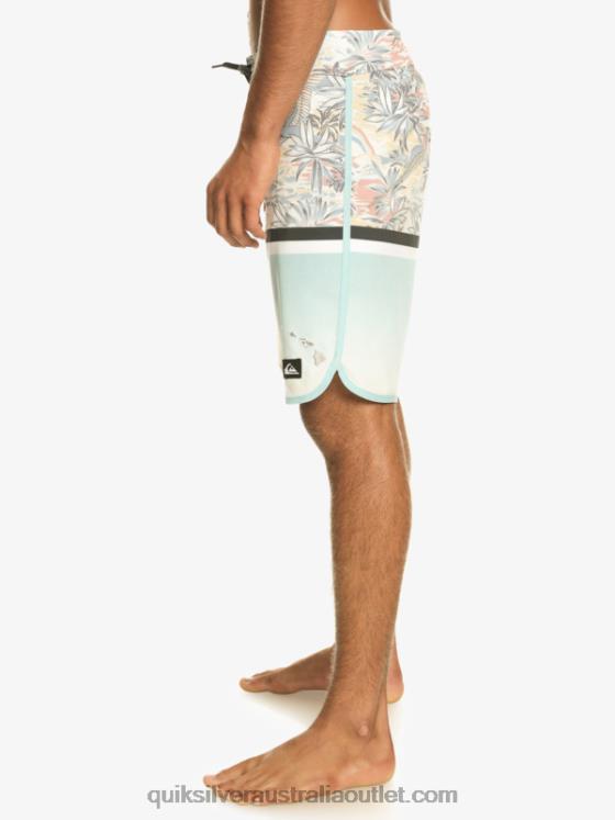 Quiksilver Men Surfsilk Division Scallop 19 Boardshorts H2N4B1396 sky blue