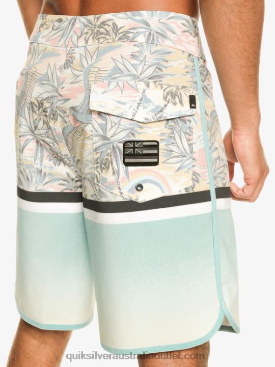 Quiksilver Men Surfsilk Division Scallop 19 Boardshorts H2N4B1396 sky blue