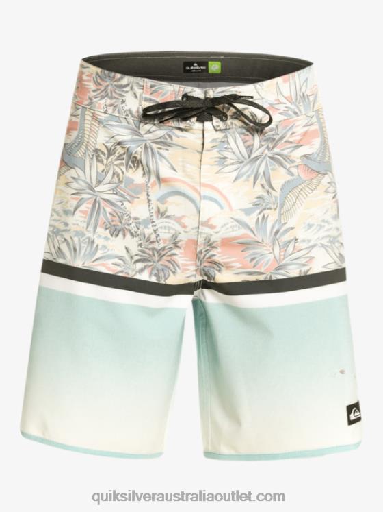 Quiksilver Men Surfsilk Division Scallop 19 Boardshorts H2N4B1396 sky blue