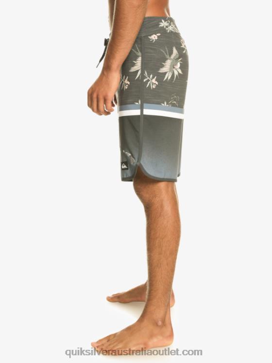 Quiksilver Men Surfsilk Division Scallop 19 Boardshorts H2N4B1397 bering sea