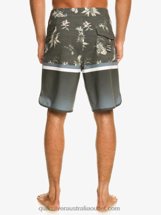 Quiksilver Men Surfsilk Division Scallop 19 Boardshorts H2N4B1397 bering sea