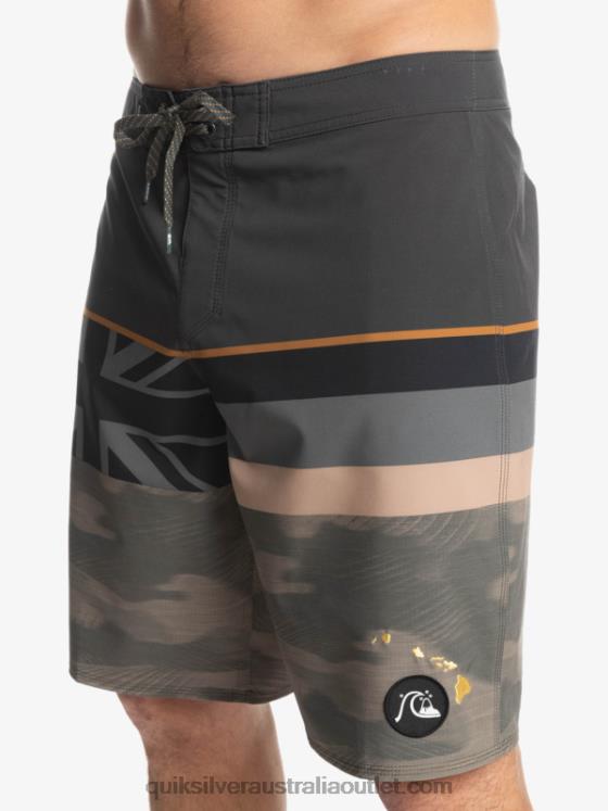 Quiksilver Men Surfsilk Faded Stripe 20 Boardshorts H2N4B1603 grape leaf