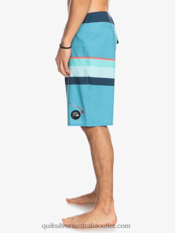 Quiksilver Men Surfsilk Faded Stripe 20 Boardshorts H2N4B1604 delph blue