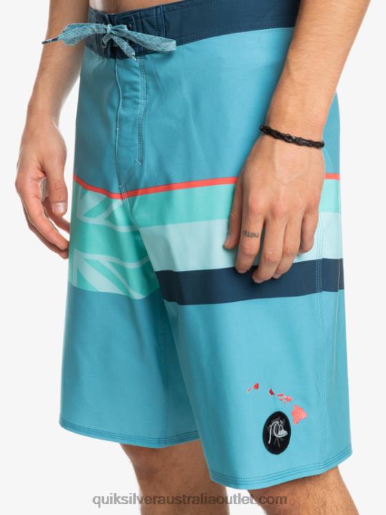 Quiksilver Men Surfsilk Faded Stripe 20 Boardshorts H2N4B1604 delph blue