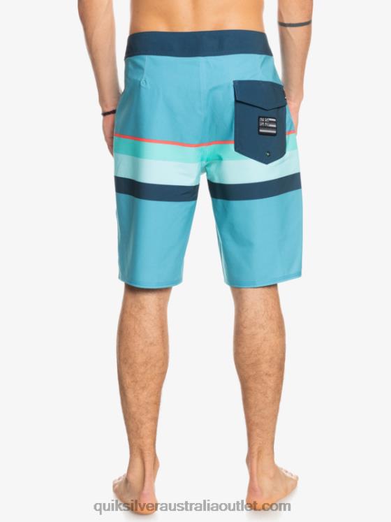 Quiksilver Men Surfsilk Faded Stripe 20 Boardshorts H2N4B1604 delph blue