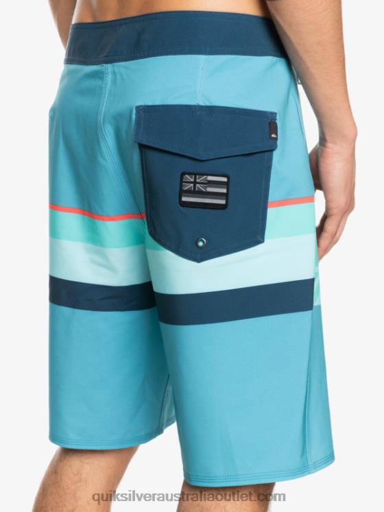 Quiksilver Men Surfsilk Faded Stripe 20 Boardshorts H2N4B1604 delph blue