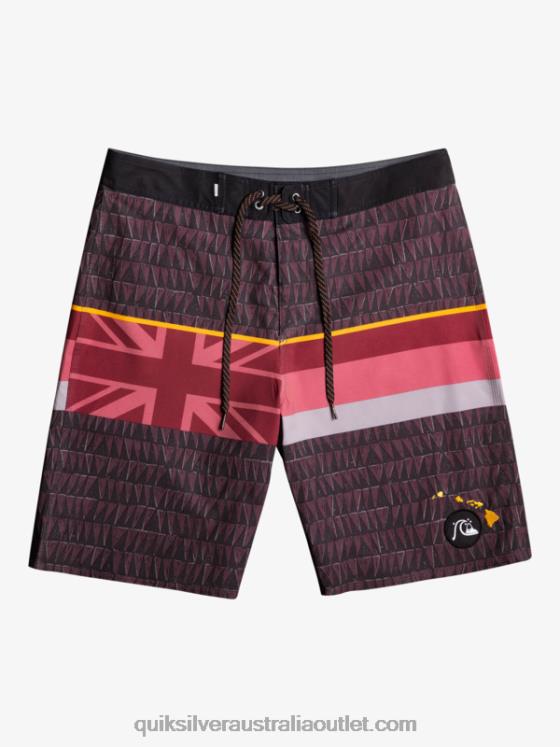Quiksilver Men Surfsilk Faded Stripe 20 Boardshorts H2N4B1605 ruby wine