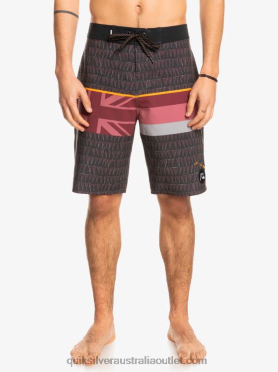 Quiksilver Men Surfsilk Faded Stripe 20 Boardshorts H2N4B1605 ruby wine