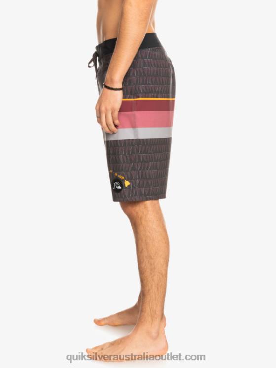 Quiksilver Men Surfsilk Faded Stripe 20 Boardshorts H2N4B1605 ruby wine