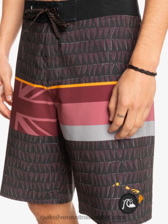 Quiksilver Men Surfsilk Faded Stripe 20 Boardshorts H2N4B1605 ruby wine