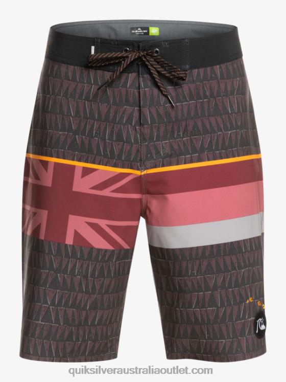 Quiksilver Men Surfsilk Faded Stripe 20 Boardshorts H2N4B1605 ruby wine