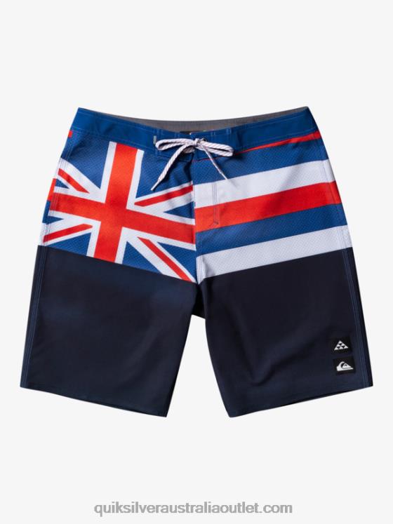 Quiksilver Men Surfsilk Hawaii Pride 20 Boardshorts H2N4B182 navy blazer