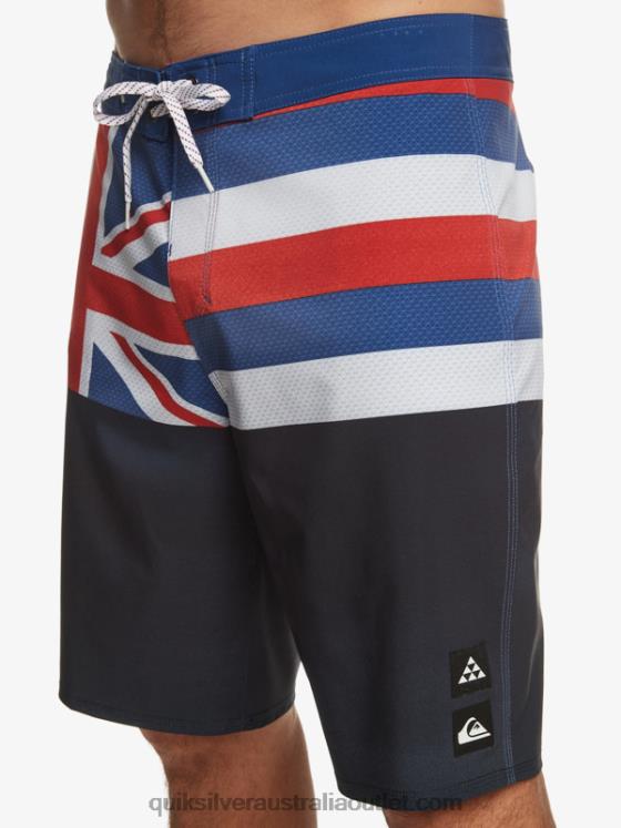 Quiksilver Men Surfsilk Hawaii Pride 20 Boardshorts H2N4B182 navy blazer