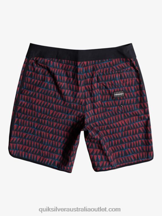 Quiksilver Men Surfsilk Hawaii Scallop 19 Boardshorts H2N4B1322 ruby wine