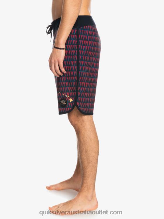 Quiksilver Men Surfsilk Hawaii Scallop 19 Boardshorts H2N4B1322 ruby wine