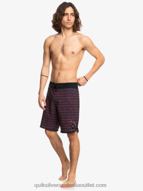 Quiksilver Men Surfsilk Hawaii Scallop 19 Boardshorts H2N4B1322 ruby wine