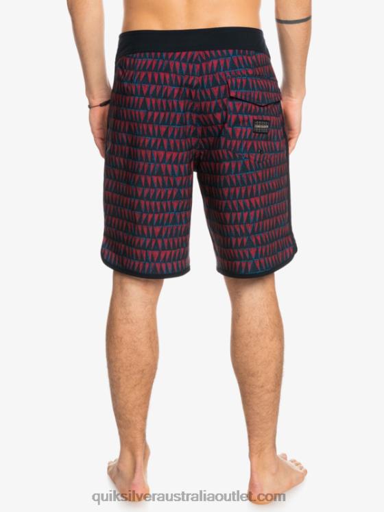 Quiksilver Men Surfsilk Hawaii Scallop 19 Boardshorts H2N4B1322 ruby wine