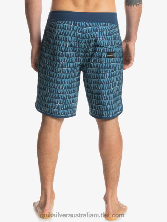Quiksilver Men Surfsilk Hawaii Scallop 19 Boardshorts H2N4B1323 provincial blue