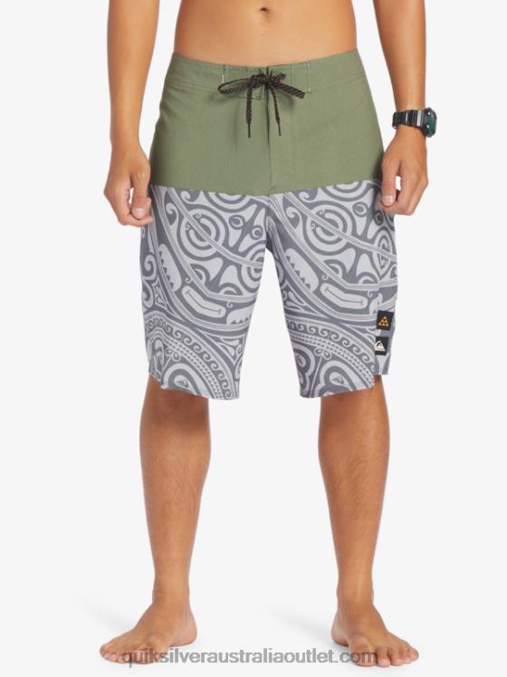 Quiksilver Men Surfsilk Inked 21 Boardshorts H2N4B561 thyme