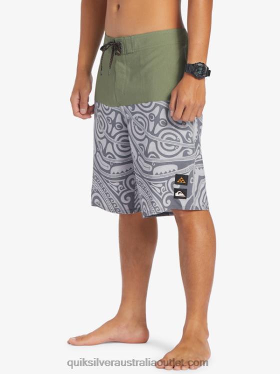 Quiksilver Men Surfsilk Inked 21 Boardshorts H2N4B561 thyme