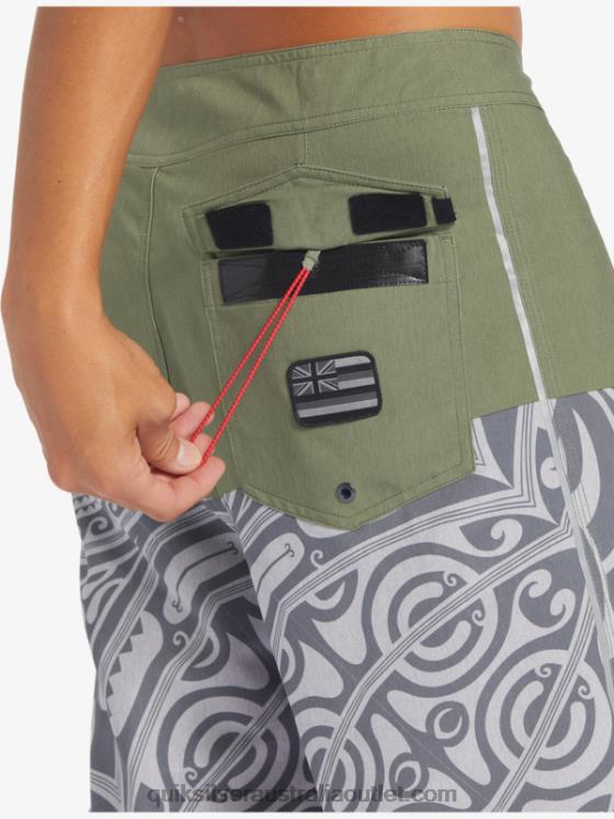 Quiksilver Men Surfsilk Inked 21 Boardshorts H2N4B561 thyme