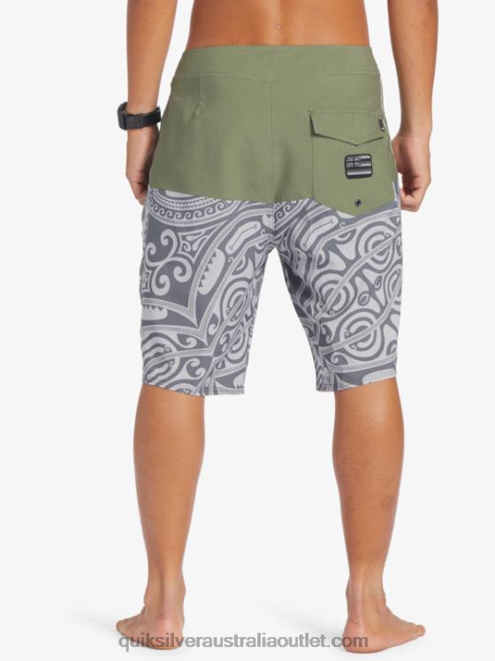 Quiksilver Men Surfsilk Inked 21 Boardshorts H2N4B561 thyme