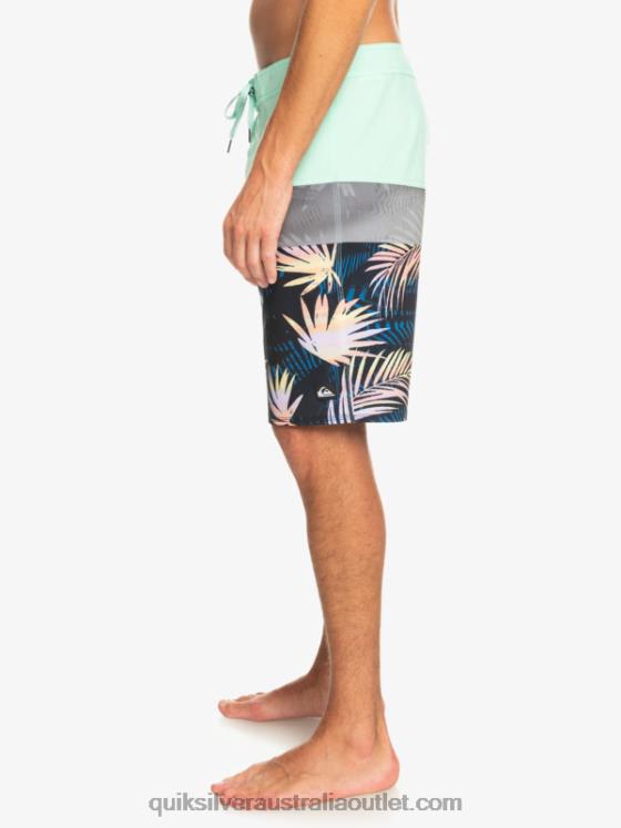 Quiksilver Men Surfsilk Panel 20 Boardshorts H2N4B134 beach glass