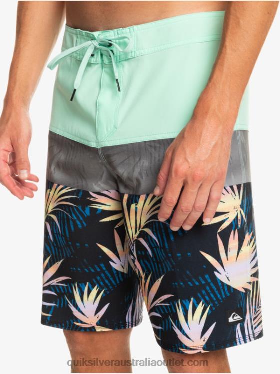 Quiksilver Men Surfsilk Panel 20 Boardshorts H2N4B134 beach glass