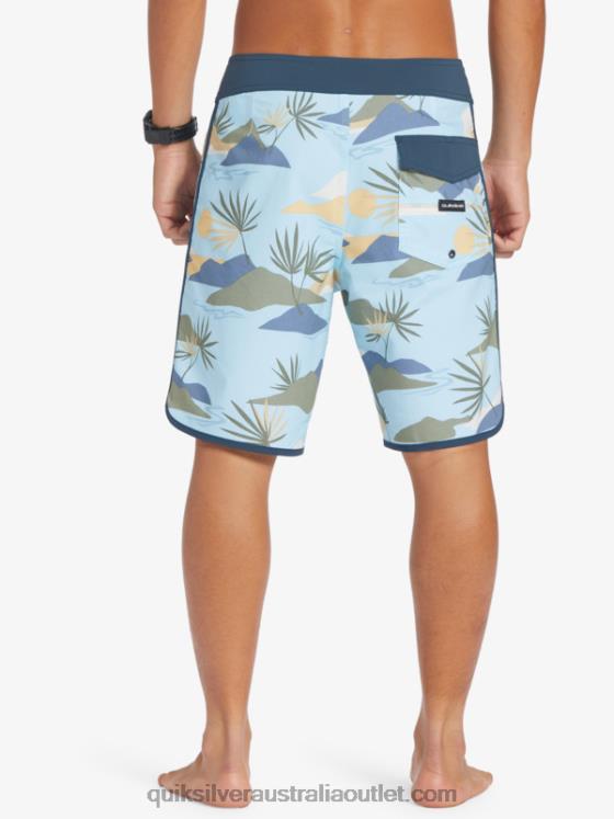 Quiksilver Men Surfsilk Scallop 19 Boardshorts H2N4B218 sky blue