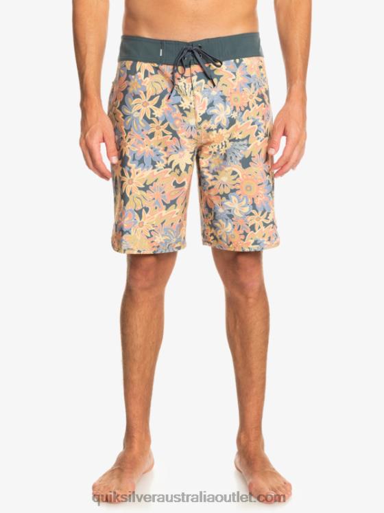 Quiksilver Men Surfsilk Scallop 19 Boardshorts H2N4B219 dark slate