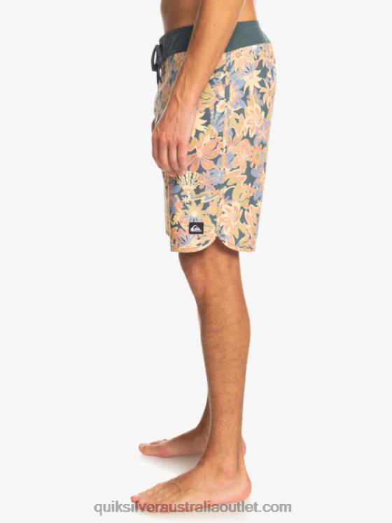 Quiksilver Men Surfsilk Scallop 19 Boardshorts H2N4B219 dark slate