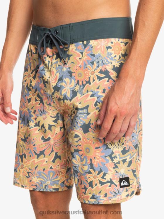 Quiksilver Men Surfsilk Scallop 19 Boardshorts H2N4B219 dark slate