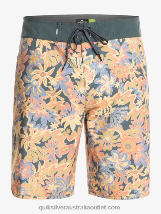 Quiksilver Men Surfsilk Scallop 19 Boardshorts H2N4B219 dark slate