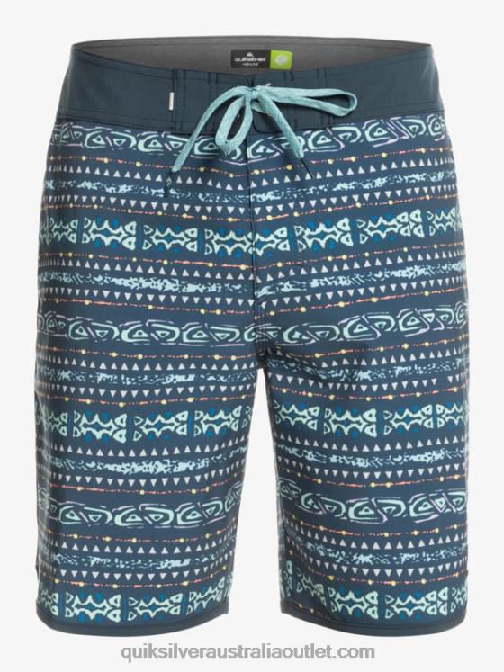 Quiksilver Men Surfsilk Scallop 19 Boardshorts H2N4B221 midnight navy