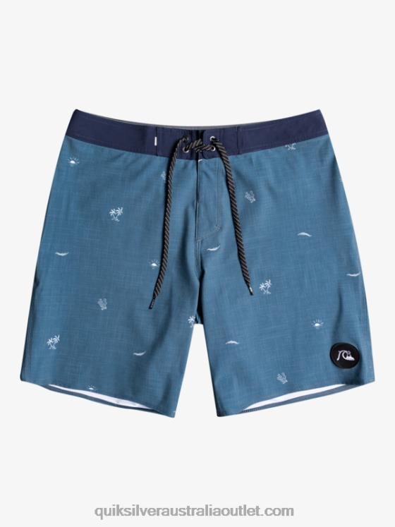 Quiksilver Men Surfsilk Spaced Out 19 Boardshorts H2N4B1811 insignia blue