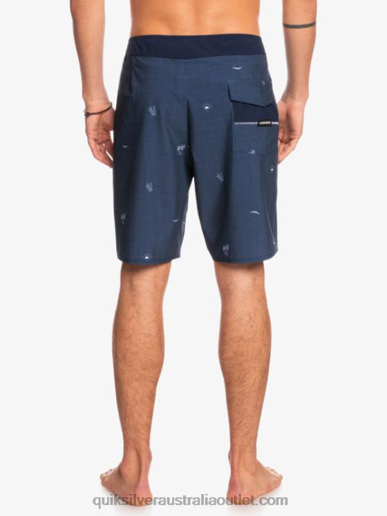 Quiksilver Men Surfsilk Spaced Out 19 Boardshorts H2N4B1811 insignia blue