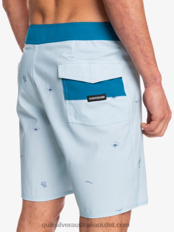 Quiksilver Men Surfsilk Spaced Out 19 Boardshorts H2N4B1812 blue grey